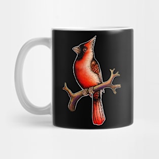 Red Cardinal bird male Mug